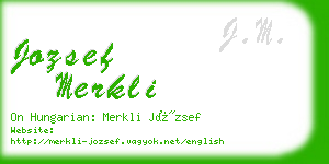 jozsef merkli business card